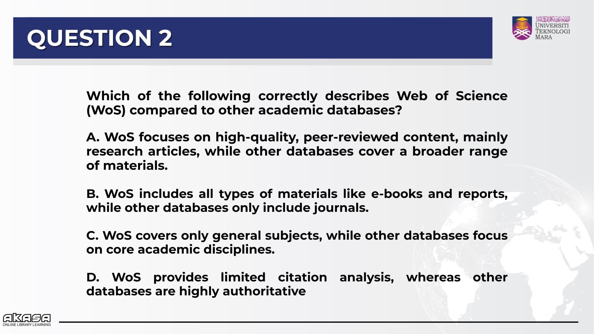 Assessment: Question 2