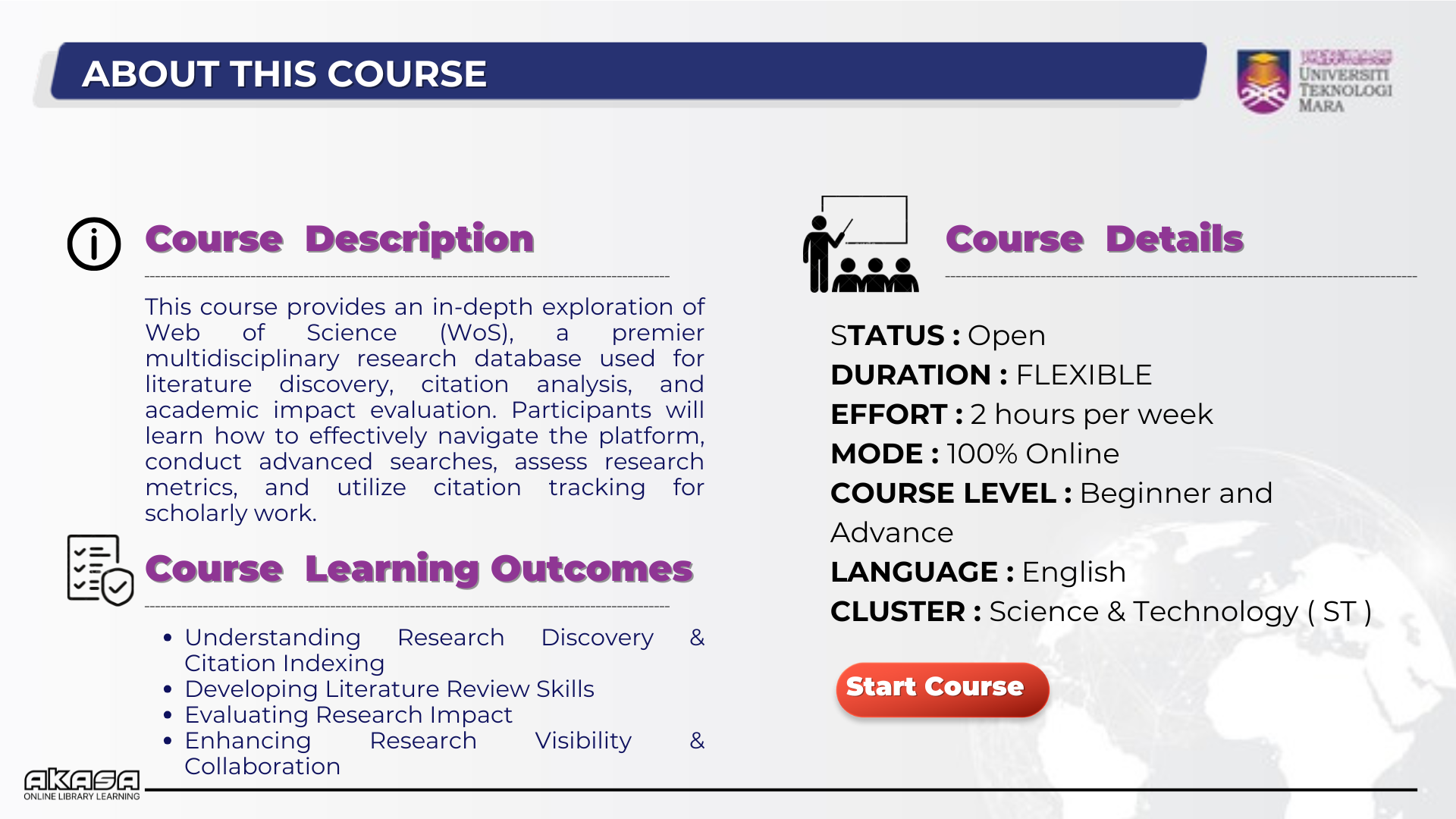 About this course